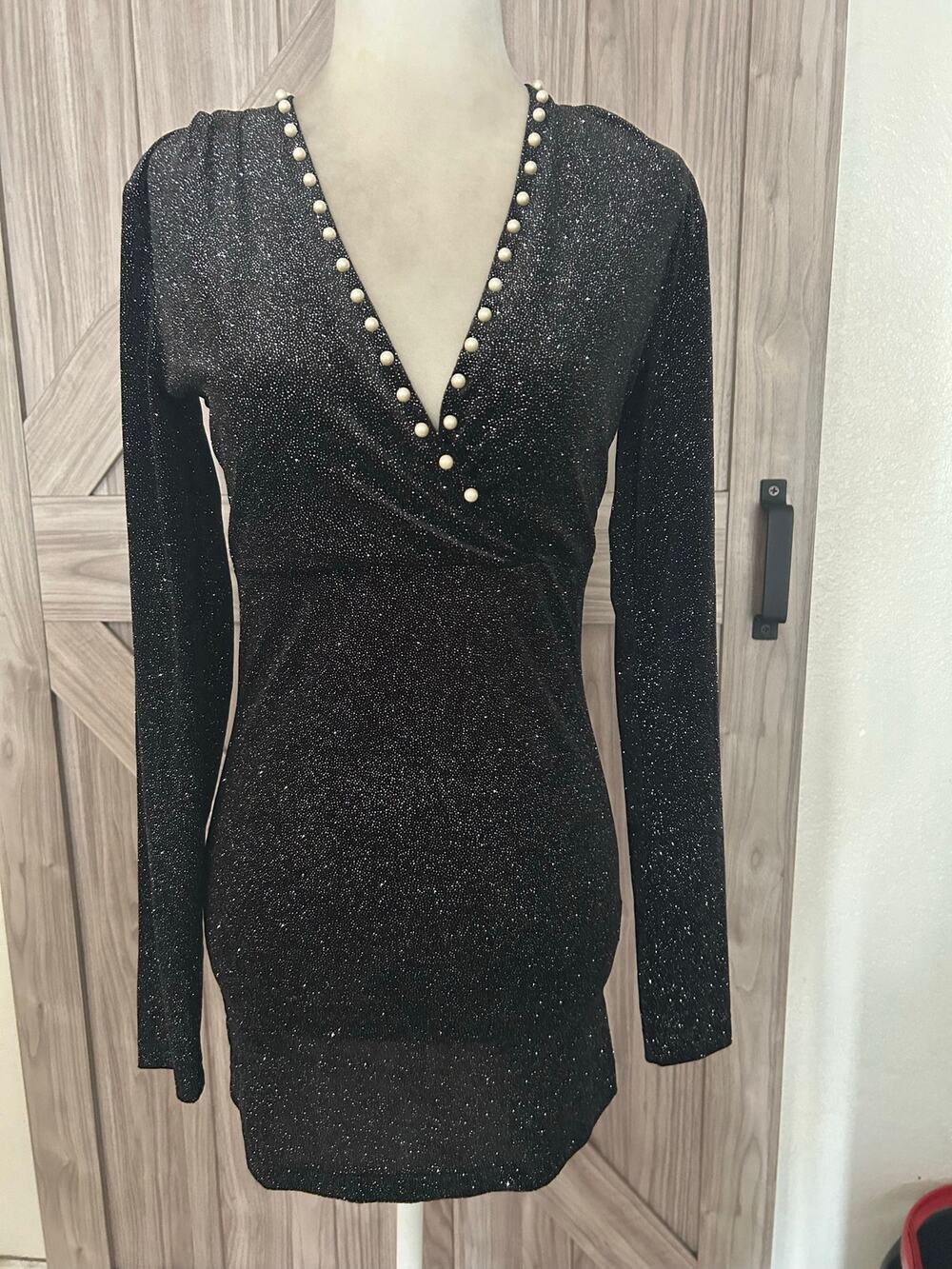 NWT Angelo Marani IT 40 black mini dress